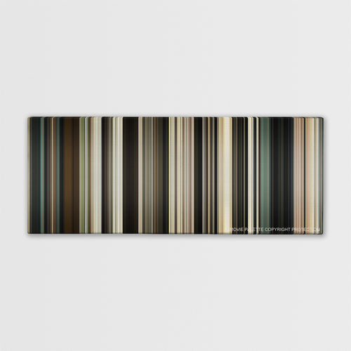 The Men Who Stare at Goats color palette canvas print: thousands of thin vertical stripes of color