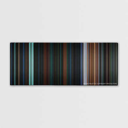 Escape from New York color palette canvas print: thousands of thin vertical stripes of color