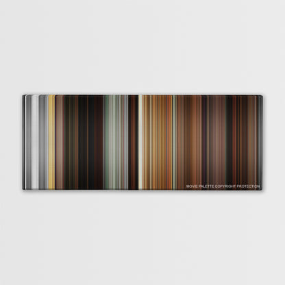 Kill Bill: Vol. 2 color palette canvas print: thousands of thin vertical stripes of color