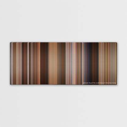She's Out of My League color palette canvas print: thousands of thin vertical stripes of color