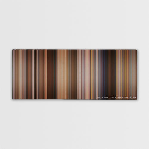 She's Out of My League color palette canvas print: thousands of thin vertical stripes of color
