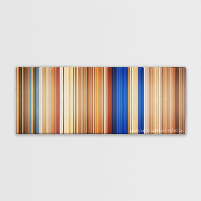 Mad Max: Fury Road color palette canvas print: thousands of thin vertical stripes of color