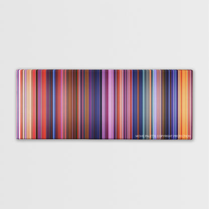 Coco color palette canvas print: thousands of thin vertical stripes of color