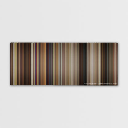 Let's Be Cops color palette canvas print: thousands of thin vertical stripes of color