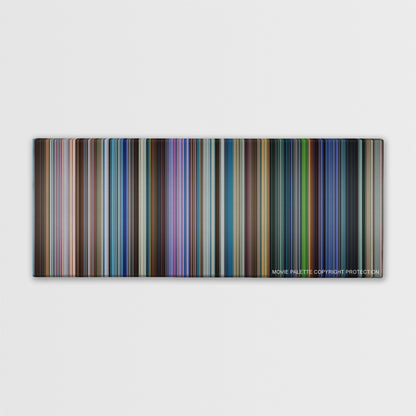 The Amazing Spider-Man 2 color palette canvas print: thousands of thin vertical stripes of color