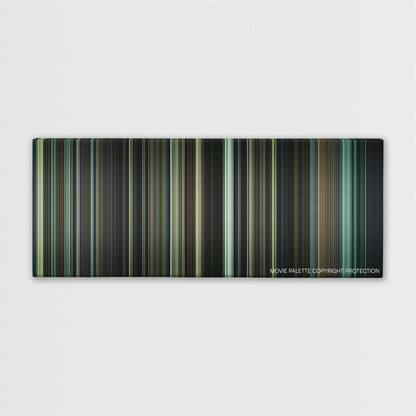 Fight Club color palette canvas print: thousands of thin vertical stripes of color