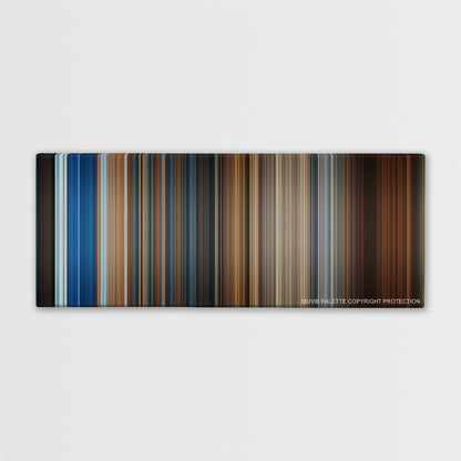 National Treasure color palette canvas print: thousands of thin vertical stripes of color