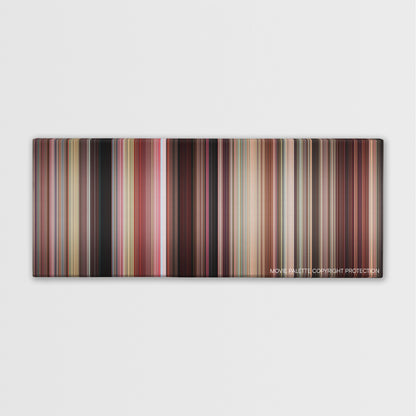 Fast Times at Ridgemont High color palette canvas print: thousands of thin vertical stripes of color