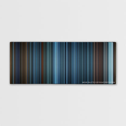 TRON: Legacy color palette canvas print: thousands of thin vertical stripes of color