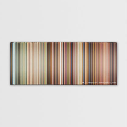Draft Day color palette canvas print: thousands of thin vertical stripes of color