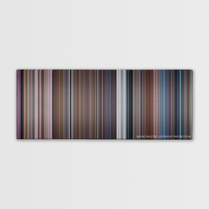 Death Becomes Her color palette canvas print: thousands of thin vertical stripes of color