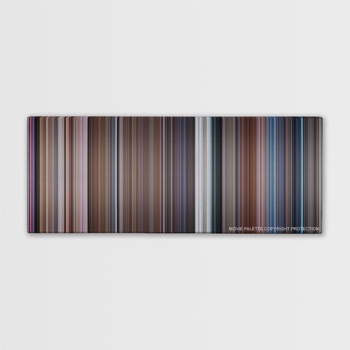 Death Becomes Her color palette canvas print: thousands of thin vertical stripes of color