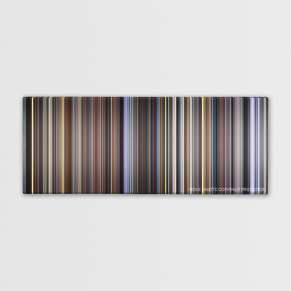 Pink Floyd: The Wall color palette canvas print: thousands of thin vertical stripes of color