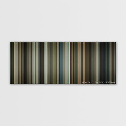 Black Mass color palette canvas print: thousands of thin vertical stripes of color