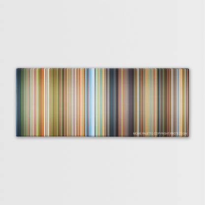 The Fox and the Hound color palette canvas print: thousands of thin vertical stripes of color