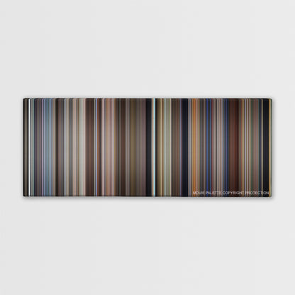 City of Angels color palette canvas print: thousands of thin vertical stripes of color