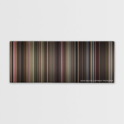 Three Colors: Red color palette canvas print: thousands of thin vertical stripes of color