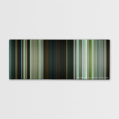 Pirates of the Caribbean: Dead Man's Chest color palette canvas print: thousands of thin vertical stripes of color