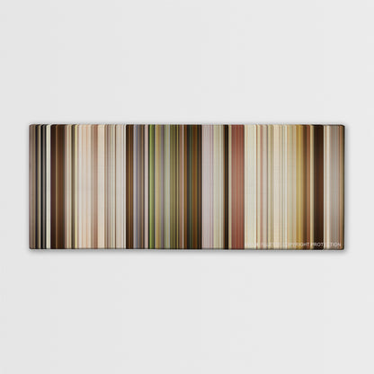 Marriage Story color palette canvas print: thousands of thin vertical stripes of color