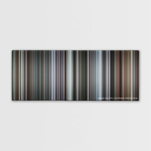 Three Colors: White color palette canvas print: thousands of thin vertical stripes of color