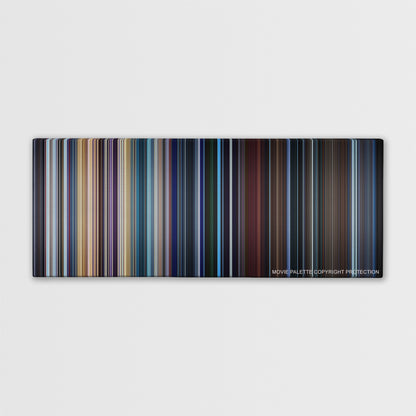 Valerian and the City of a Thousand Planets color palette canvas print: thousands of thin vertical stripes of color