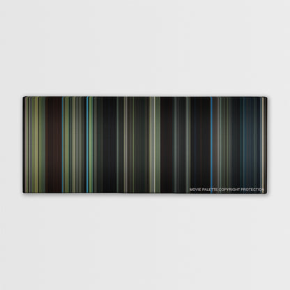 The Maze Runner color palette canvas print: thousands of thin vertical stripes of color