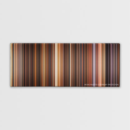 The Godfather: Part II color palette canvas print: thousands of thin vertical stripes of color