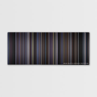 Donnie Darko color palette canvas print: thousands of thin vertical stripes of color