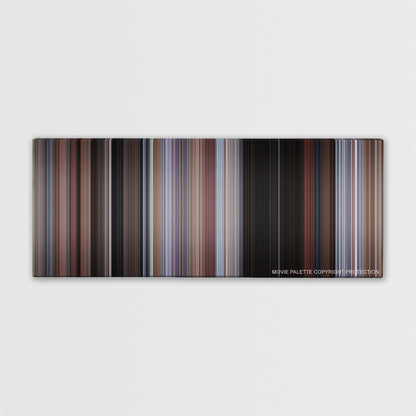 Planes, Trains & Automobiles color palette canvas print: thousands of thin vertical stripes of color