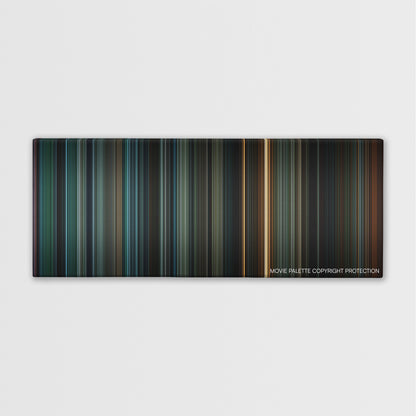 Dawn of the Planet of the Apes color palette canvas print: thousands of thin vertical stripes of color