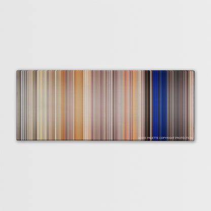 Clerks II color palette canvas print: thousands of thin vertical stripes of color