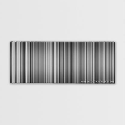 Citizen Kane color palette canvas print: thousands of thin vertical stripes of color