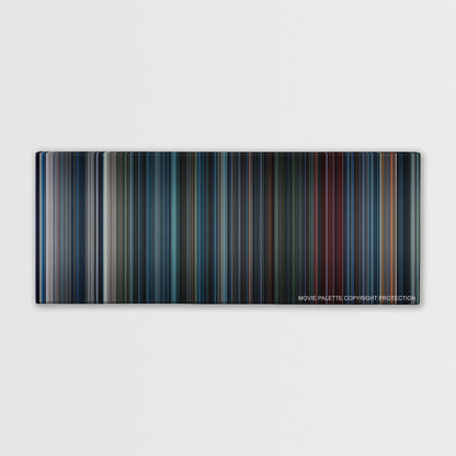 Aliens color palette canvas print: thousands of thin vertical stripes of color