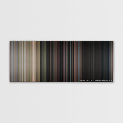 Dazed and Confused color palette canvas print: thousands of thin vertical stripes of color