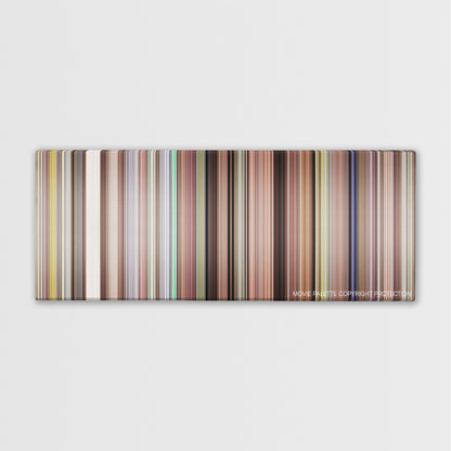 Borat color palette canvas print: thousands of thin vertical stripes of color