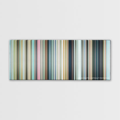 Friends with Benefits color palette canvas print: thousands of thin vertical stripes of color