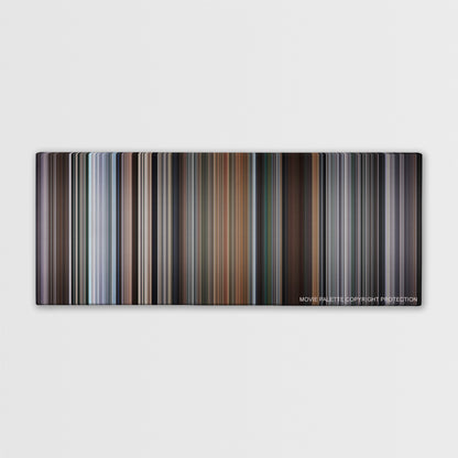 The Italian Job color palette canvas print: thousands of thin vertical stripes of color