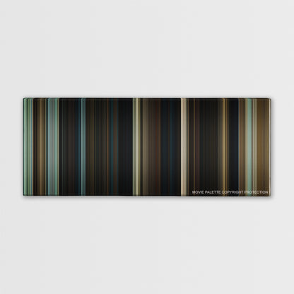 Les Miserables color palette canvas print: thousands of thin vertical stripes of color