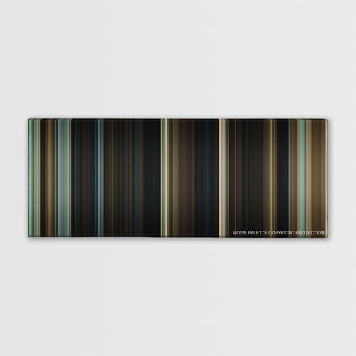 Les Miserables color palette canvas print: thousands of thin vertical stripes of color