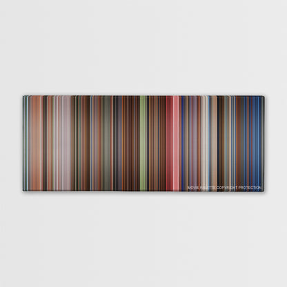 The Shining color palette canvas print: thousands of thin vertical stripes of color