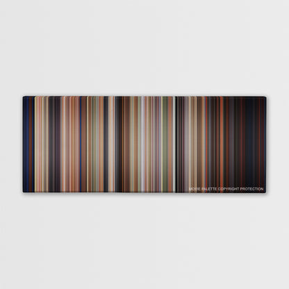 Edward Scissorhands color palette canvas print: thousands of thin vertical stripes of color