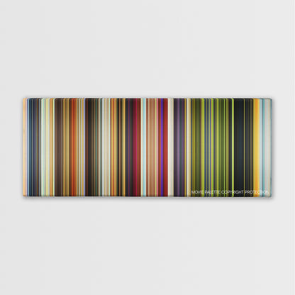 Raging Bull color palette canvas print: thousands of thin vertical stripes of color