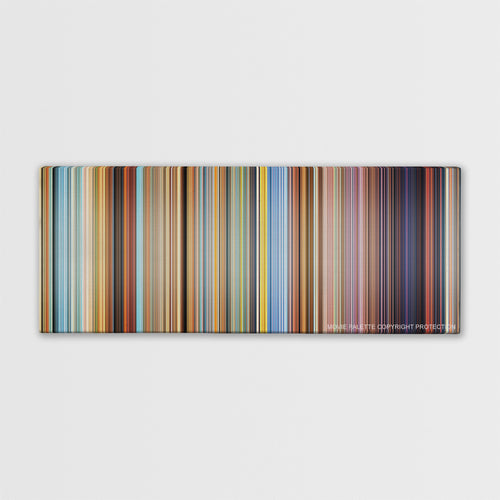 Nausicaa of the Valley of the Wind color palette canvas print: thousands of thin vertical stripes of color