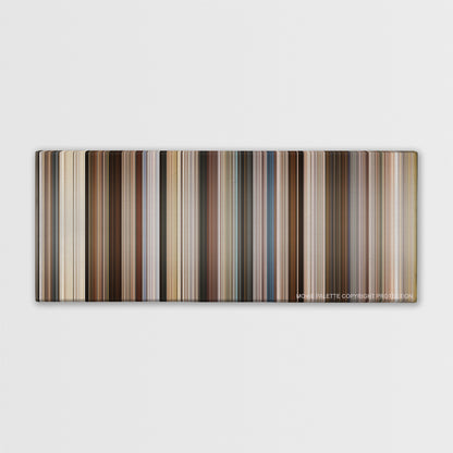 Ford v Ferrari color palette canvas print: thousands of thin vertical stripes of color