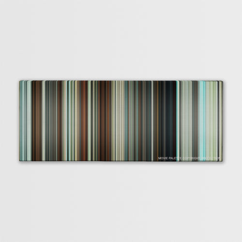 Hot Fuzz color palette canvas print: thousands of thin vertical stripes of color