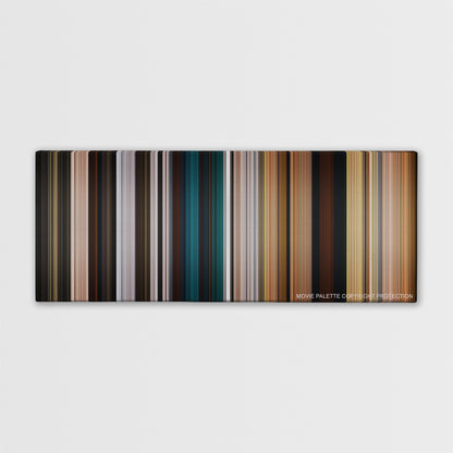The Chronicles of Narnia: The Lion, the Witch and the Wardrobe color palette canvas print: thousands of thin vertical stripes of color