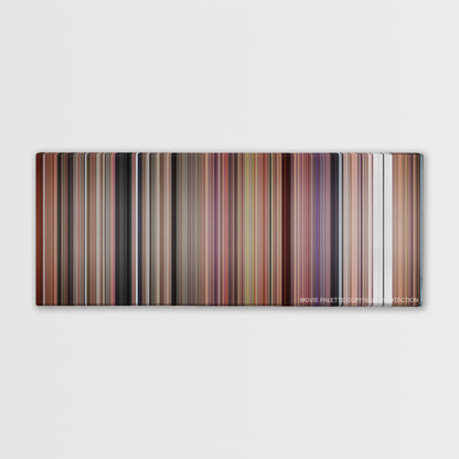Willy Wonka & the Chocolate Factory color palette canvas print: thousands of thin vertical stripes of color