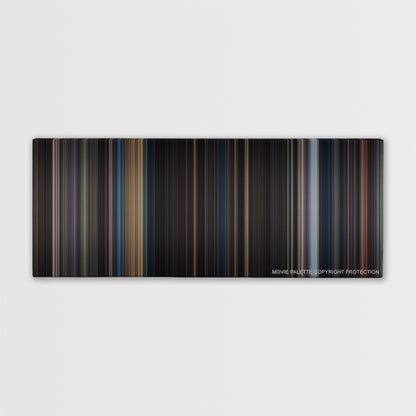 Iron Man 3 color palette canvas print: thousands of thin vertical stripes of color