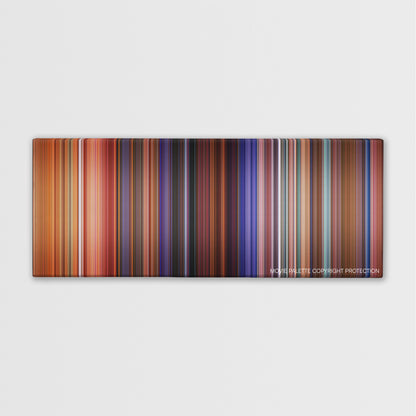Once Upon a Time in the West color palette canvas print: thousands of thin vertical stripes of color
