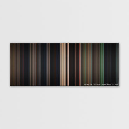 Crouching Tiger, Hidden Dragon color palette canvas print: thousands of thin vertical stripes of color
